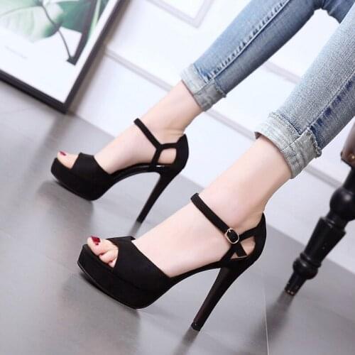 Strappy block heels high woman sandals women platform sandals 2020 womens outdoor sandals high heel women sexy heels LJB15