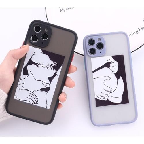 Sexy Abstract Art Camera Protection Bumper Phone Cases For iPhone 11 Pro Max XR XS Max X 8 7 6S Plus Matte Shockproof Back Cover