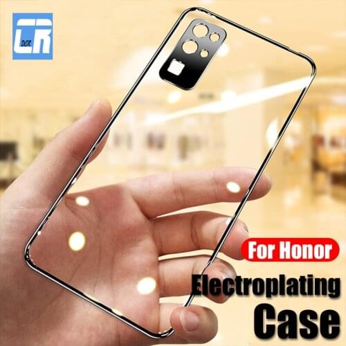 Case For Honor 30s 20s Paly 3 4 4T Pro 9X X10 Max Case Plating Shockproof Soft TPU Back Cover For Honor 20 30 Pro 9A Phone Case
