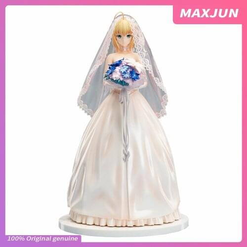 MAXJUN Anime Fate/stay night Figures ANIPLEX +Saber Altria 25cm PVC Model toys 10th Anniversary Wedding Fate/Grand Order