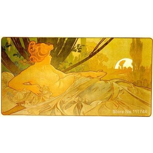 Art to canvas aawn by Alphonse Mucha art High quality Handmade