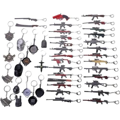 Hot Sale Game PUBG 98k Men Guns Keychain Pendant Trinket awm Equipment Sniper Key Chain Various Styles Jewelry Souvenirs Gift