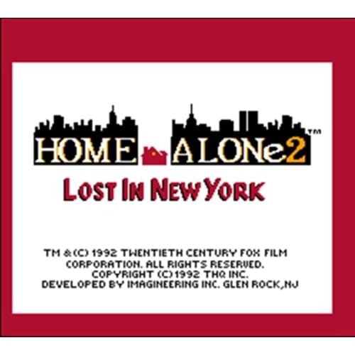Home Alone 2 LOST IN NEW YORK 60 Pins English Version Game Cartridge for 8 Bit 60pin Game Console Region Free