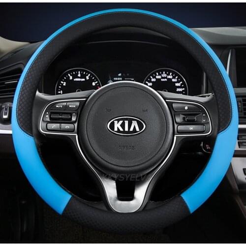 Leather Car Steering Wheel Cover for Kia NIRO NIRO EV SUV 2016 2017 2018 2019 2020 2021 Auto Accessories