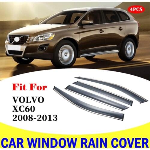 For Volvo XC60 2008-2013 window visor car rain shield deflectors awning trim cover exterior car-styling accessories parts