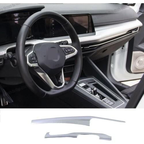 Lsrtw2017 Car Center Console Dashboard Cover Chrome Styling for Volkswagen Vw Golf 8 MK8 Pro R 2021 2022 Accessories Auto Parts
