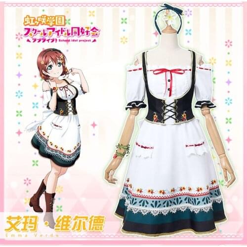 Love Live! Nijigasaki High School Idol Club Emma Verde Cosplay Costume for Halloween Christmas Party Masquerade Anime Shows