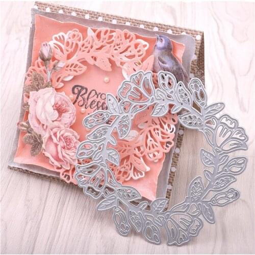 YaMinSanNiO Flower Metal Cutting Dies Wreath Scrapbooking Making Diy Cards Photo Album Home Decorative Embossing Crafts Stencils