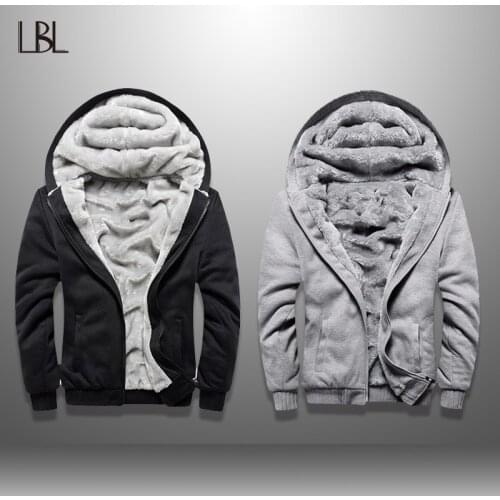 Fleece Jacket Men Winter Thickening Jacket Male Streetwear Autumn Slim Fit Warm Coat European Fashion Bomber Mens Vintage 2020