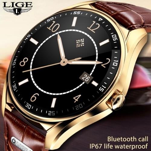 2021 LIGE New Luxury Smart Watch Women Bluetooth Call Message Push Smartwatch Fitness Bracelet For Xiaomi Huawei Ladies Clock