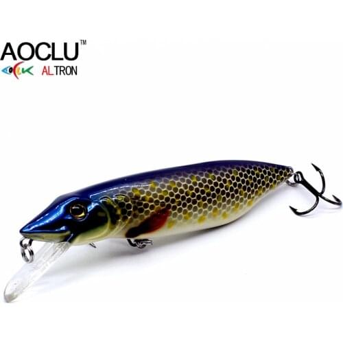 AOCLU NEW LURE wobblers 110mm 22g Floating Pike Amur pikc Hard Bait Minnow Depth 2m fishing lure VMC hooks 6 colors tackle