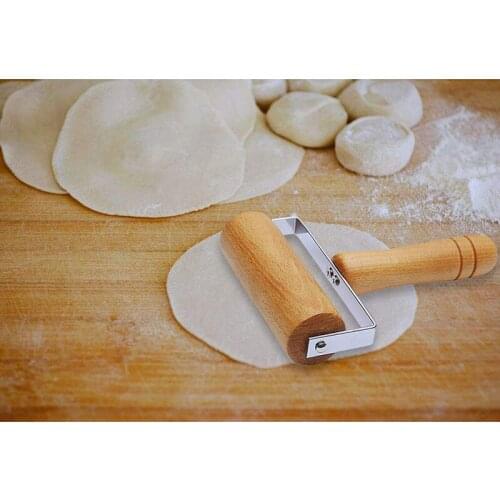 Wide Wood Pastry Pizza Roller Wooden Brayer Wooden Rolling Pins Wood Dough Roller Painting Tool Wooden Roller for Baking