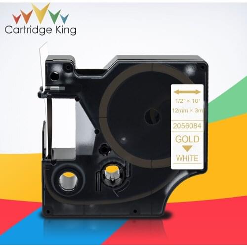 Bling Glitter Label Tape For DYMO Black on White Glitter 2056084 12mm Printer Ribbon For DYMO Label Maker LabelManager 160 280