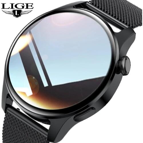 LIGE 2021 New Luxury Fashion Smart Watch Men Heart Rate Monitoring Pedometer IP67 Waterproof Mens Watch Answer/Dial Call + Box