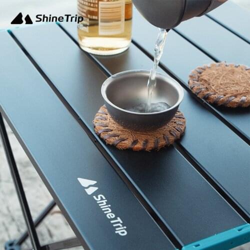 ShineTrip Camping Table Outdoor Aluminum Alloy Portable Storage Hanging Bag Folding Table Desk For Picnic Barbecue Hiking