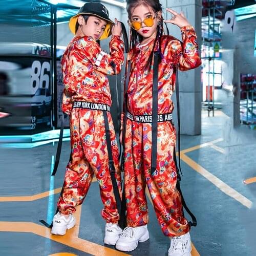 Girls Hip-Hop Drum Performance Handsome Boys Chinese Style Jazz Dance Costume Catwalk New YearS Day Performance Clothes DL5017