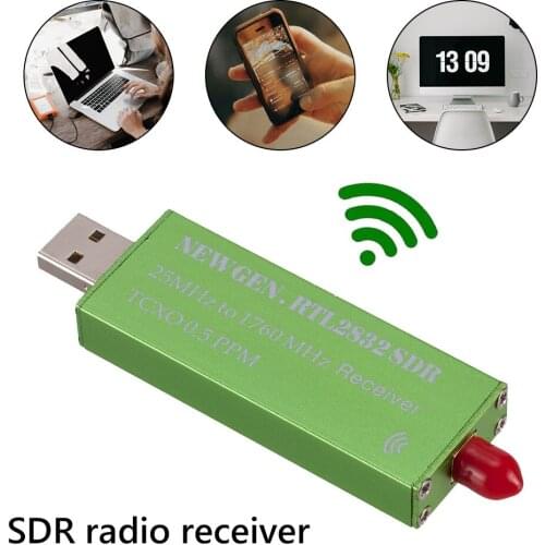 USB2.0 RTL SDR 0.5 Receiver TV Tuner Stick 0.5 PPM TCXO RTL2382U Tuner 25 MHz to 1760 MHz Software Defined Radio Receiver