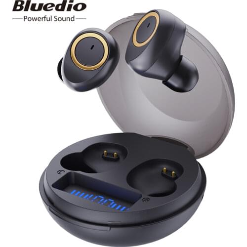 Bluedio D3 wireless earphone mini tws earbuds portable bluetooth 5.1 in ear headset touch control charging case battery display