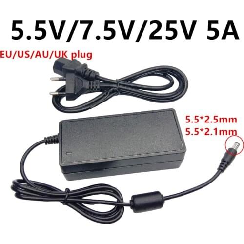 5.5V 7.5V 25V 5A universal AC DC power adapter supply 5.5V5A 7.5V5A 25V5A adaptor 220V to 5.5 7.5 25 volt ac/dc adaptador