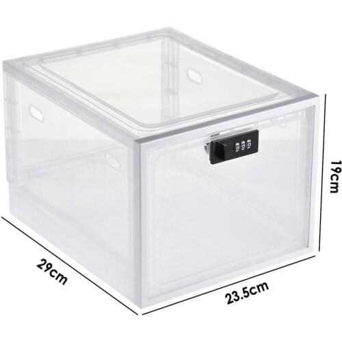 Lockable Storage Box Versatile Coded Lock Container For Food Multi Function Lock Box Bin For Cigarettes Toys Mobile Phones