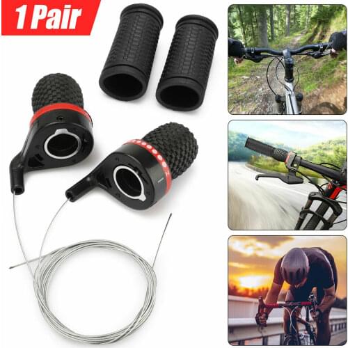 Bicycle Derailleur Handle Bike Twist Grip Gear Cycle Speed Shift Lever Shifter MTB Bike Shifting Cable Non-conjoined Handlebar