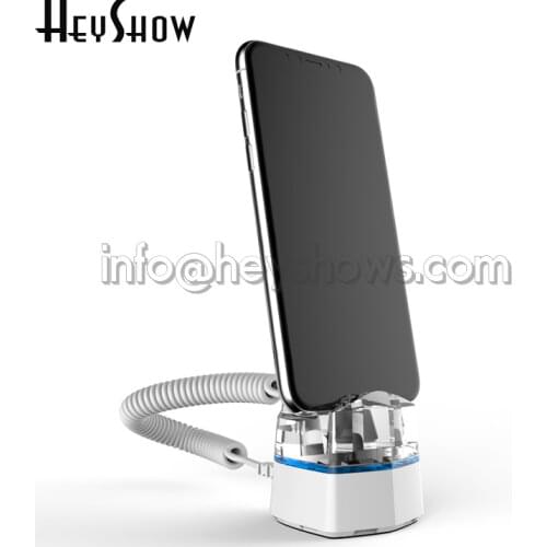 Chargeable Iphone Security Stand Mobile Phone burglar Alarm System Cellphone Anti Theft Display Holder For Apple,Huawei,Mi