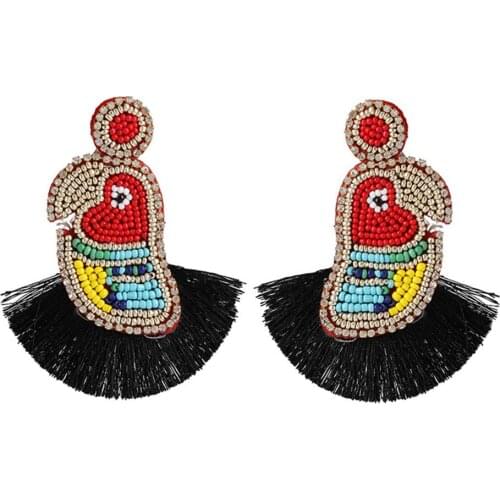 Oorbellen 2019 new rice beaded pendant earrings for women drop earrings high quality fashion ladies personality earrings wholesa