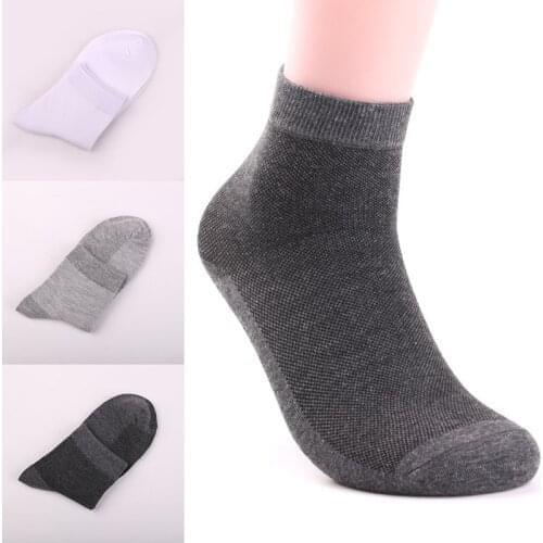 1Pair Breathable Mens Socks Short Ankle Summer Elastic Men Solid Mesh High Quality Male Cotton Solid Soft Socks Hot Sale 2021