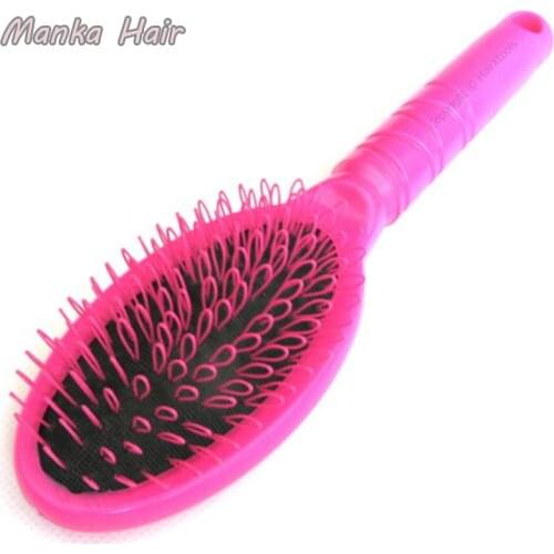 1Pc/Lot Loop Brush/ Hair Brush/Comb Pink Color For Human Hair Extensions Or Wigs/ Beauty Makeup Brush
