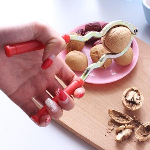 1PCs Portable Nut Cracker Kitchen Gadgets Tool Sheller Walnut Opener Plier Metal Opener Nutcracker Cutter Kitchen Accessories