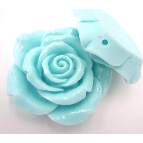 10pcs/lot 42MM Vertical Hole Resin Flower Beads for KidsGirl Chunky Beads Necklace Bracelet Jewelry Making Accessories Wholesale