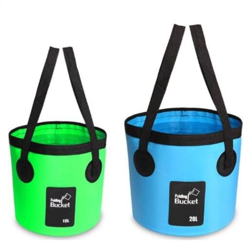 12L 20L Fishing Bucket Waterproof Folding Laundry Tub Water Bags Portable Bucket Water Storage Foldable Bucket Household Items