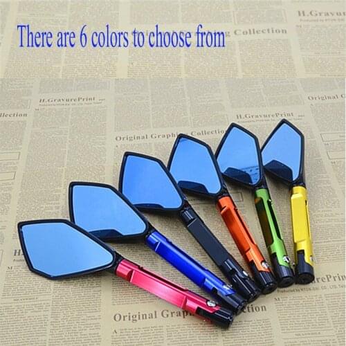 A sets of 2PCS Universal CNC Side Mirrors Motorcycle Rearview Mirrors Motorcycle Scooter Rear View Side Back Mirrors 8mm 10mm