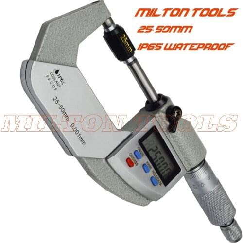 25-50mm 0.001mm IP65 water proof digital micrometer caliper gauge electronic micrometer