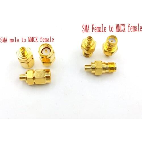 50pcs connector Gold SMA male /SMA Female TO MMCX female RF coaxial Adapter