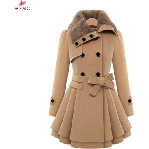 5XL Winter Jackets Women Wool Coat Women Windbreaker Warm Outwear Button Closure Asymmetrical Hem Cloak Coat Abrigos Mujer