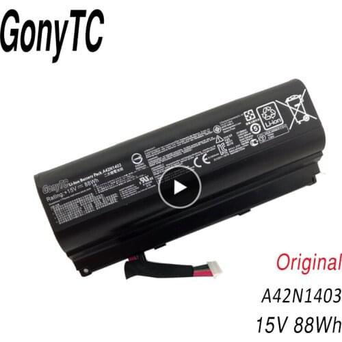88Wh 15V Genuine A42N1403 Battery For Asus ROG GFX71JY 17.3" GFX71JY4710 G751 G751J G751J-BHI7T25 A42LM93 4ICR19/66-2 Original
