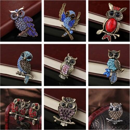 ADOLPH New Design Personality Owl Family Brooch Pins For Man Woman Fashion Jewelry Luxurious Male Ornaments Good Quality Gifts