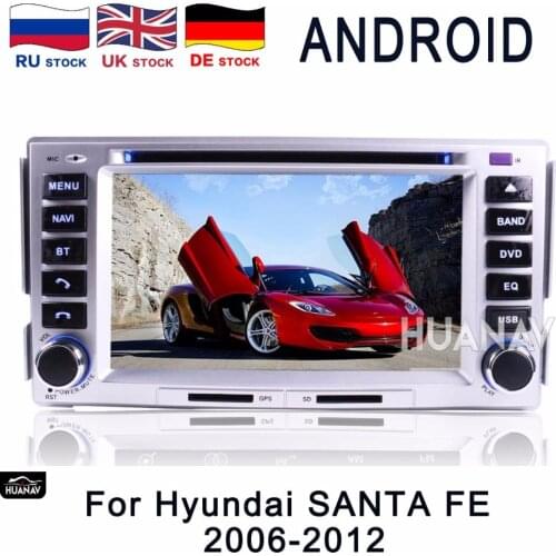 Car DVD Player GPS Navigation for Hyundai SANTA FE 2006-2012/ELANTRA 2000-2006 Android Mirror Link 6.2'' stereo Head Unit