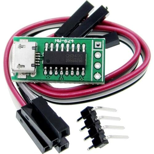 CH340C Micro USB to TTL Serial Port ISP Download Module 5V 3.3V 500ma Replace CH340G CH340T For STM32 51 With DuPont Line