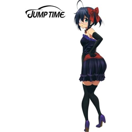 JumpTime 13cm x 3.3cm Hot Girl Anime Takanashi Rikka Vinyl Wrap Sexy Beauty Car Decal Sticker Racing Waterproof