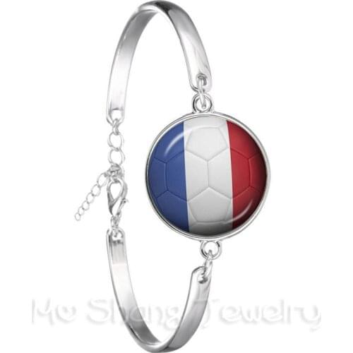Classic Football Bracelet 2018 World Cups National Flag France,England,Iran,Spain,Uruguay,Tunisia,Saudi Arabia,Senegal