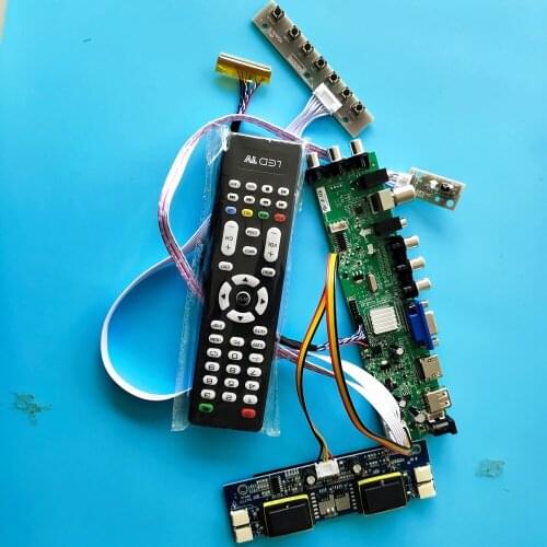 Kit for M170EG01 V7/M170EG01 V0 4 CCFL 30pin HDMI VGA Controller USB DVB-T2 DVB-T 1280X1024 board AV TV Digital LCD Panel remote