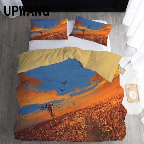 UPWANG 3D Bedding Set Cartoon Scarecrow Printed Duvet/Quilt Cover Set Bedcloth with Pillowcase Bed Set Home Textiles