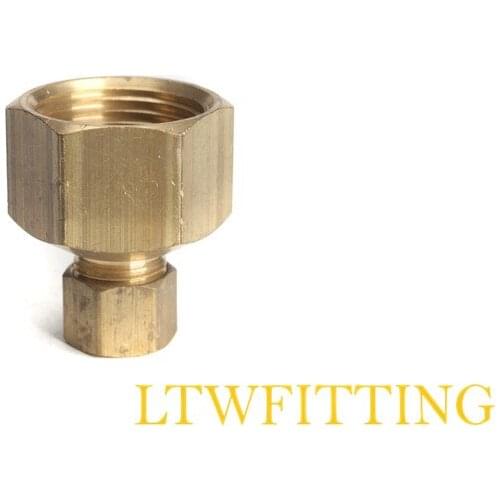 LTWFITTING Brass 3/8" OD x 3/4" Female NPT Compression Connector Fitting