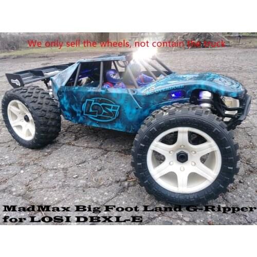 MadMax light weight wide wheel wear resistant grip tire for 1/5 scale LOSI DBXL-E RCMK