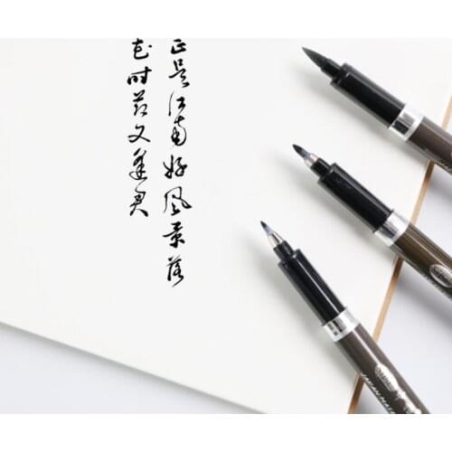 3PCS/set Brush Pen Calligraphy Pen Chinese Words Learning Stationery Student Art Drawing Marker Pens School Supplies