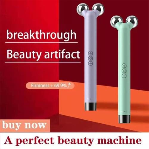 Microcurrents Roller Face Massagers Gouache Scraper for Face Skin Care Electric Massager V Face Massager for Face Lift Machine