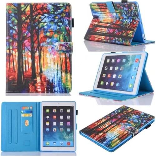 Fashion Print Silicone PU Leather Case For Apple iPad Mini 1 2 3 4 Smart Case Cover Funda Tablet Cute Cartoon Stand Shell Case