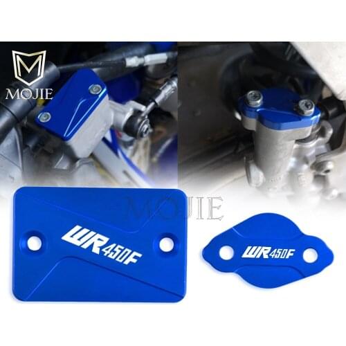 Motorcycle CNC Front Rear Brake Fluid Reservoir Cap Cover For Yamaha WR450F WR 450F WR 450 F 2004-2015 Brake Fluid Reservoir Cap
